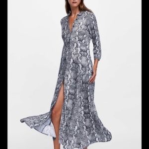 Women's Zara snake print maxi dress